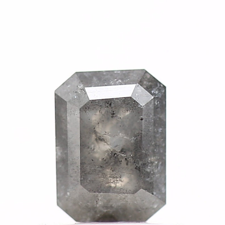 Salt And Pepper Diamond | 0.54 Ct Rare Gray Color Emerald Cut Diamond | Natural Loose Earth Mined Diamond For Engagement & Wedding Ring