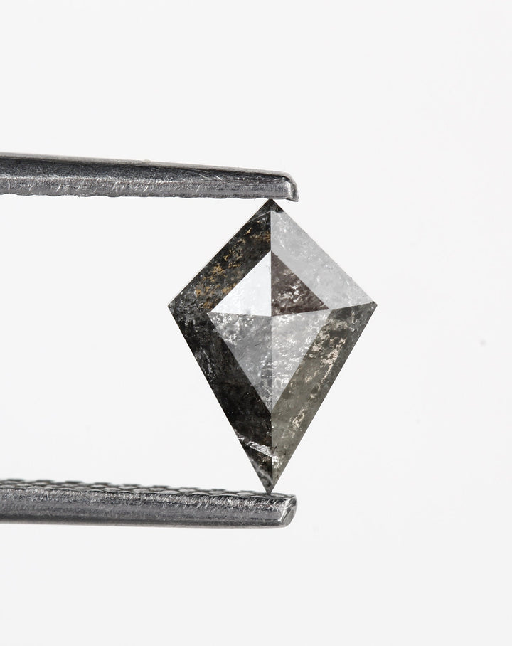 Salt and Pepper Diamond, 0.56 Ct Fancy Grey Color Kite Loose Diamond, Natural Diamond For Engagement Ring for Women