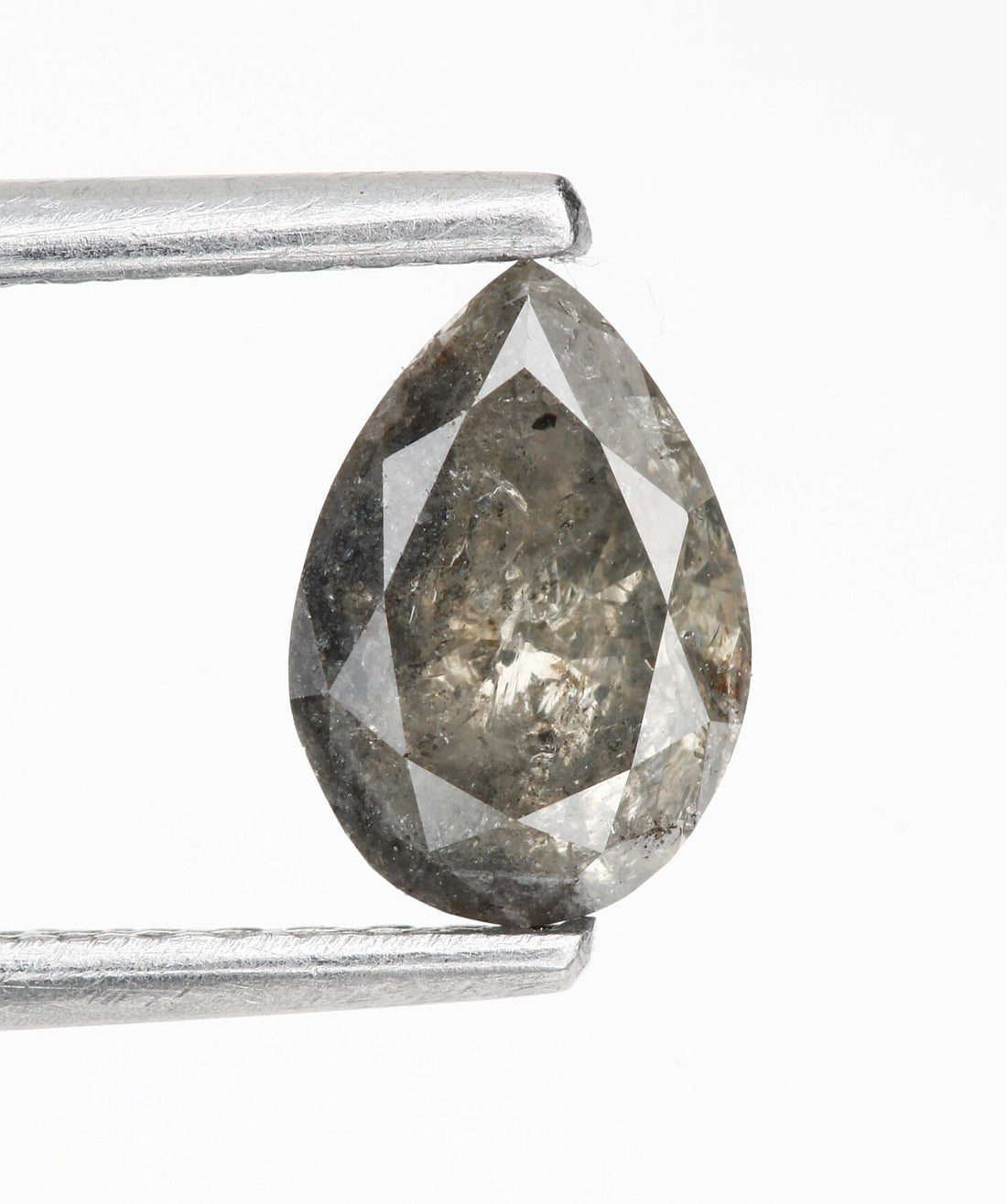 Salt And Pepper Diamond | 0.62 Ct Sparkle Grey Pear Cut Diamond | Natural Loose Earth Mined Diamond For Engagement & Wedding Ring