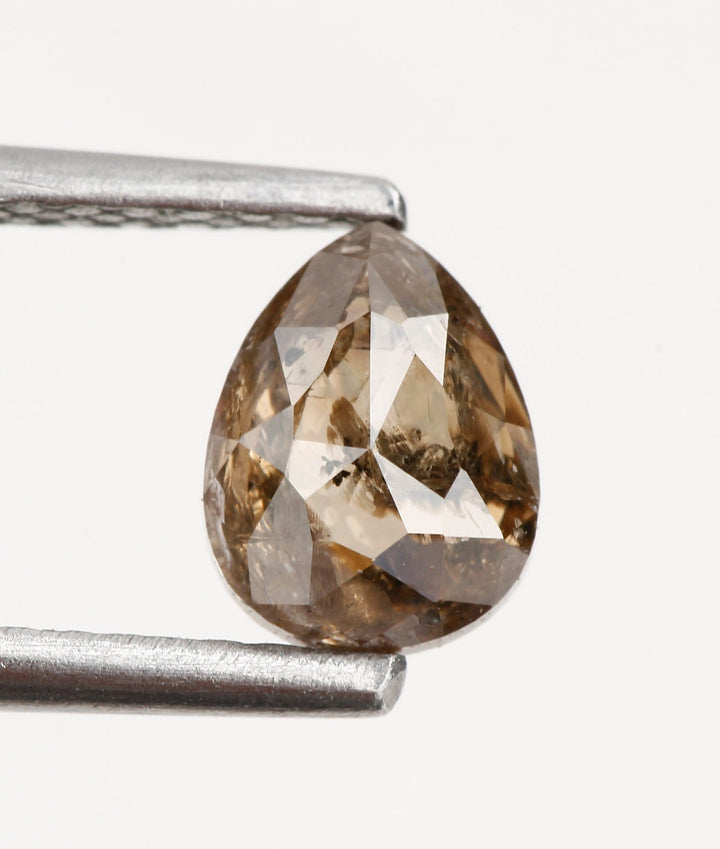 Salt And Pepper Diamond | 0.65 Ct Sparkle Brown Pear Cut Diamond | Natural Loose Earth Mined Diamond For Engagement & Wedding Ring