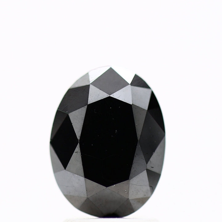 Black Diamond, 1.88 Ct Fancy Black Color Oval Diamond, Unique Natural Loose Diamond For Engagement Ring, Anniversary Gift for Her