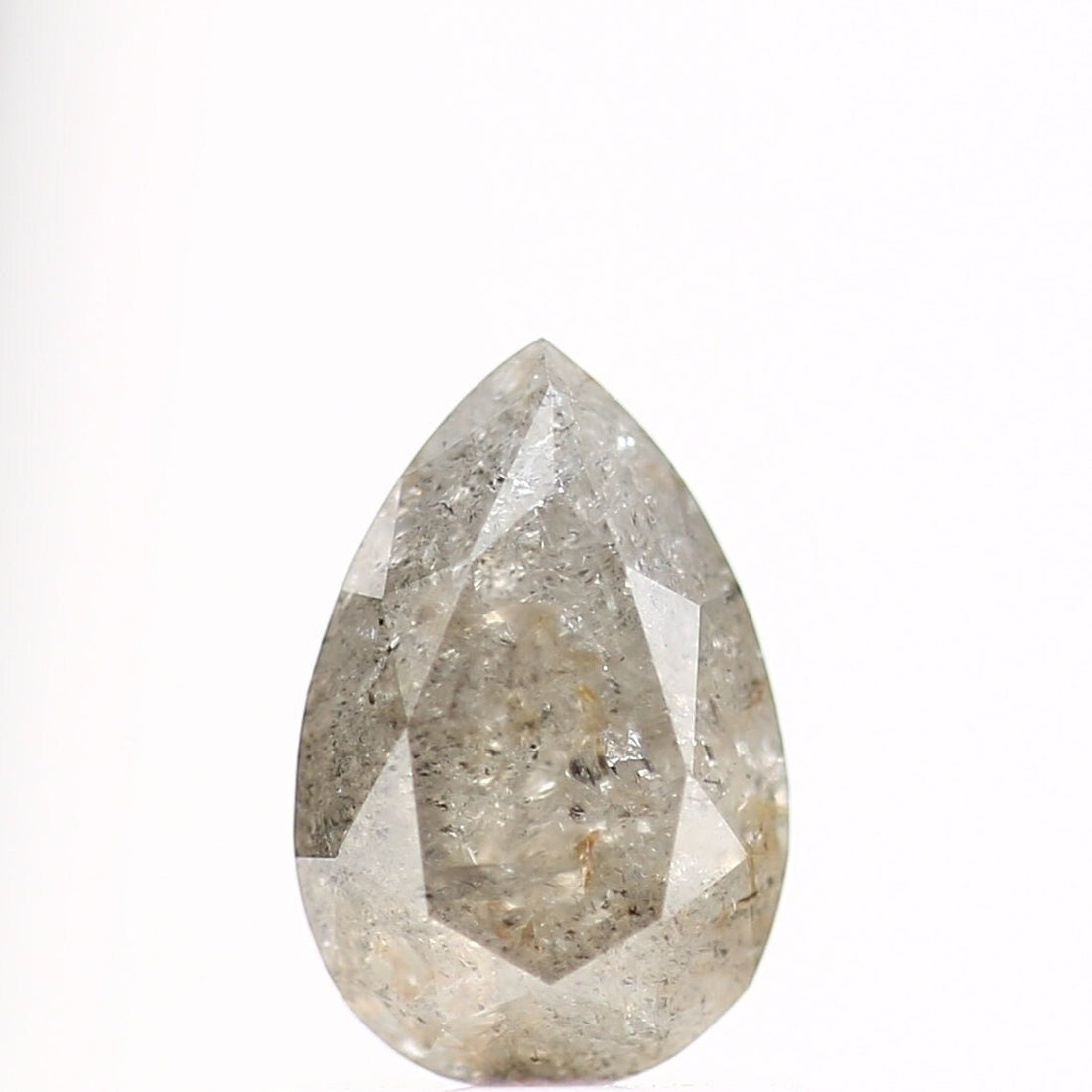 Salt and Pepper Diamond, 0.95 Ct Fancy Grey Pear Diamond, Unique Rare Natural Loose Diamond For Engagement Ring, Anniversary Gift for Her