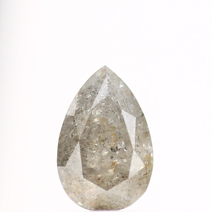 Salt and Pepper Diamond, 0.95 Ct Fancy Grey Pear Diamond, Unique Rare Natural Loose Diamond For Engagement Ring, Anniversary Gift for Her