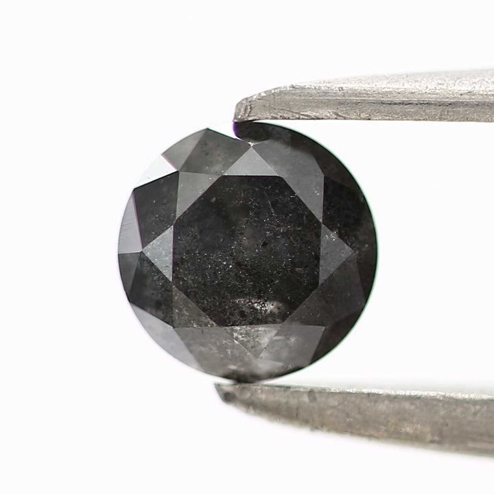 Salt and Pepper Diamond, Fancy Gray Color Round Brilliant Cut Diamond, Natural Loose Diamond for Engagement Ring, 0.32 Ct Gift for Her