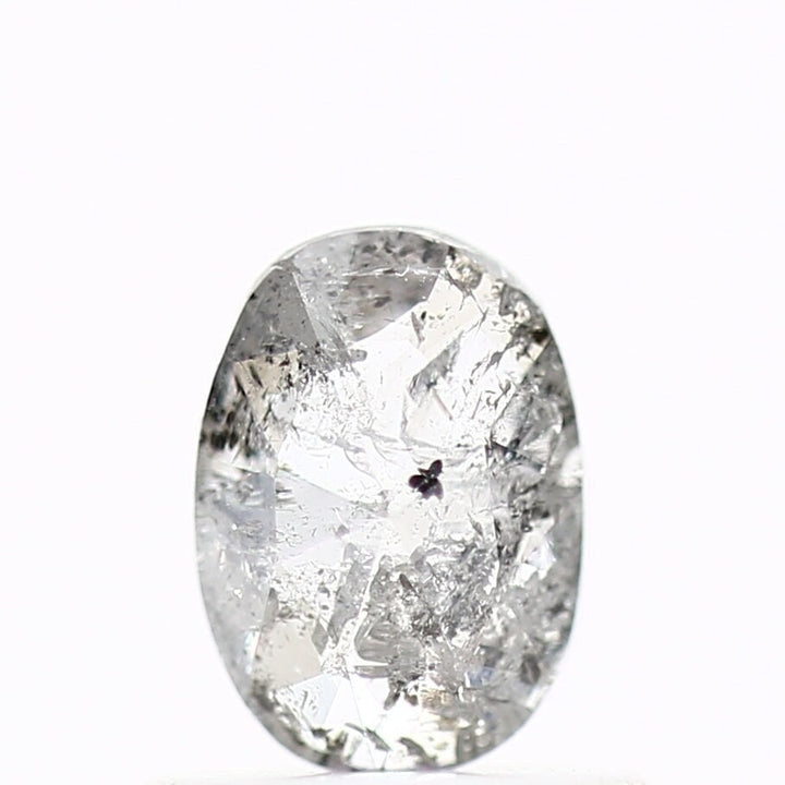 Salt and Pepper Diamond, 0.56 Ct Fancy Grey Oval Diamond, Unique Natural Loose Diamond For Engagement Ring, Anniversary Gift for Her