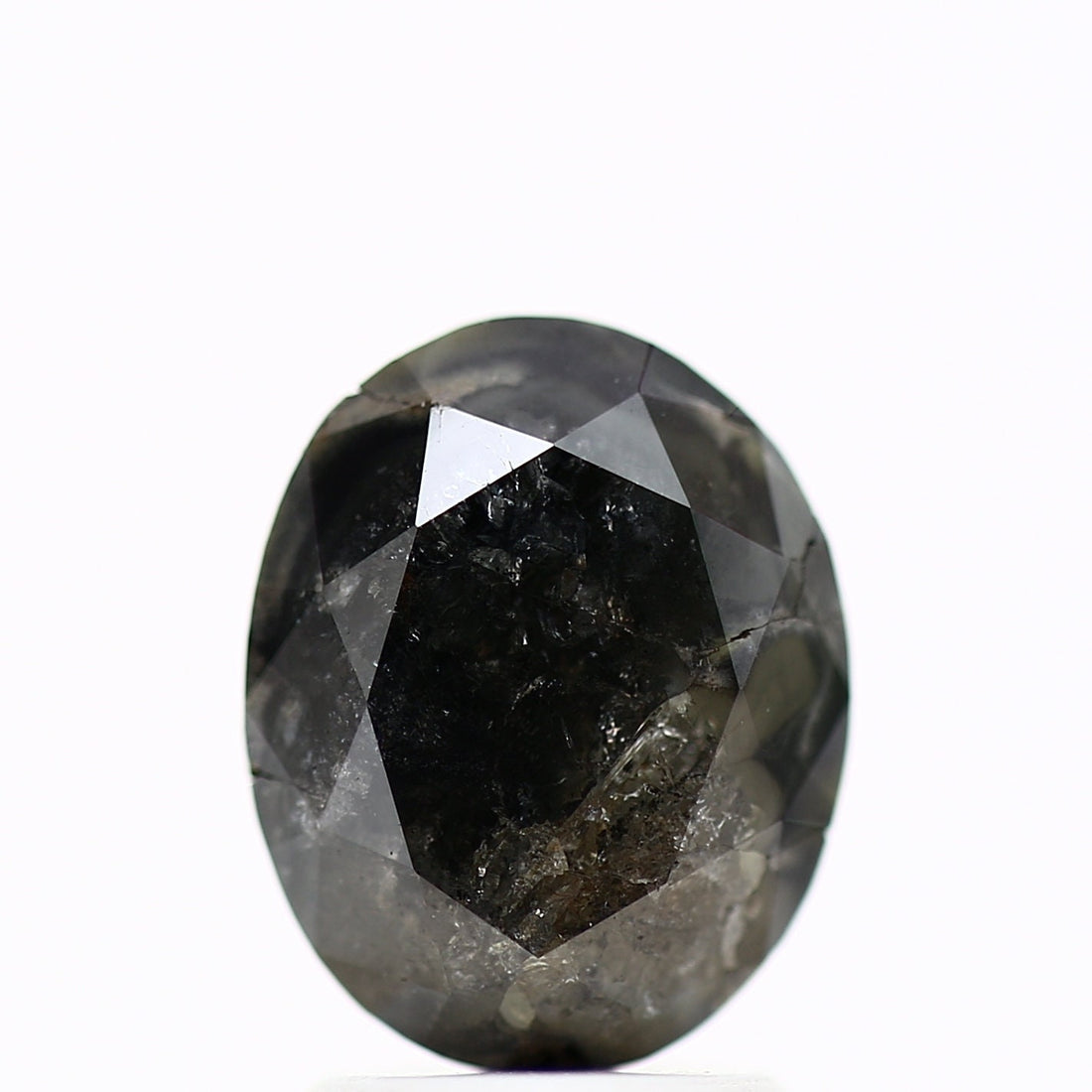 Salt and Pepper Diamond, 2.43 Ct Fancy Grey Oval Diamond, Unique Natural Loose Diamond For Engagement Ring, Anniversary Gift for Her