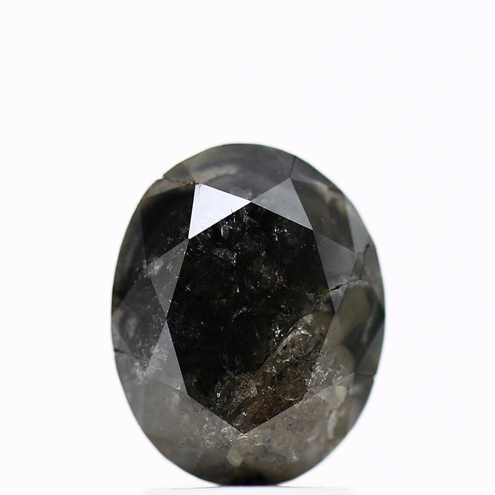 Salt and Pepper Diamond, 2.43 Ct Fancy Grey Oval Diamond, Unique Natural Loose Diamond For Engagement Ring, Anniversary Gift for Her