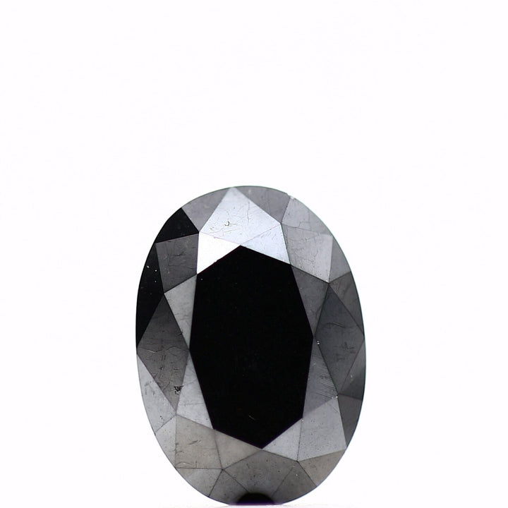 Black Diamond, 1.62 Ct Fancy Black Color Oval Diamond, Unique Natural Loose Diamond For Engagement Ring, Anniversary Gift for Her