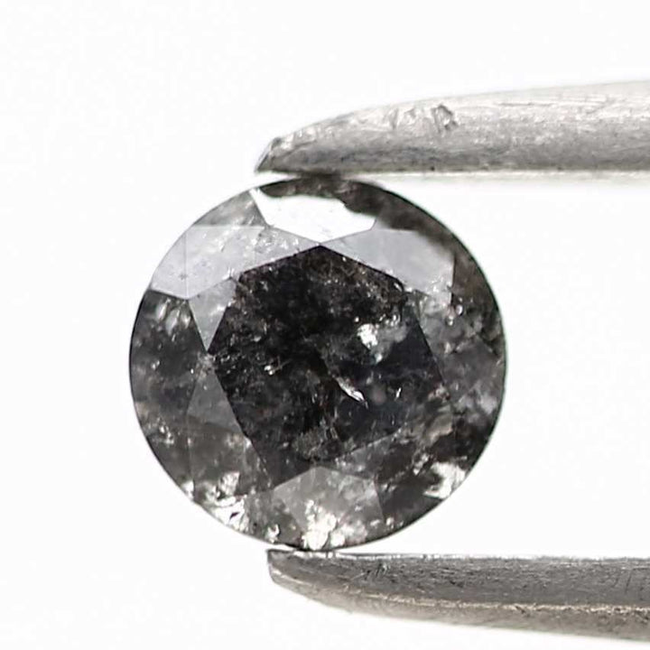 Salt and Pepper Diamond, Fancy Gray Color Round Brilliant Cut Diamond, Natural Loose Diamond for Engagement Ring, 0.27 Ct Gift for Her