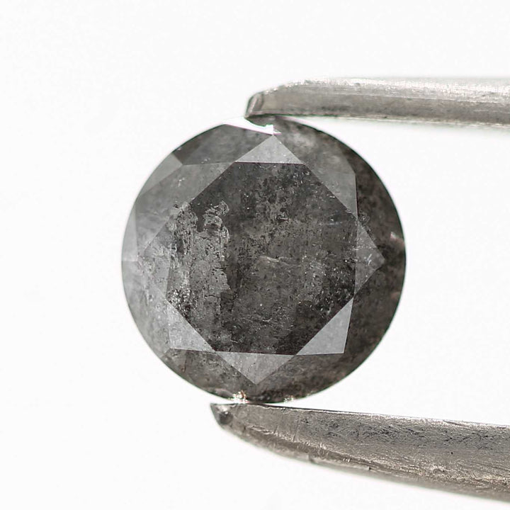 Salt and Pepper Diamond, Fancy Gray Color Round Brilliant Cut Diamond, Natural Loose Diamond for Engagement Ring, 0.32 Ct Rare Gift for Her