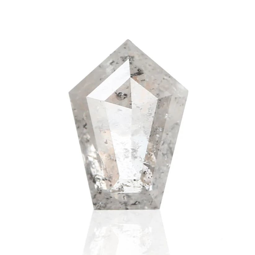 Salt And Pepper Diamond | 0.98 Ct Unique Kite Cut Diamond | Natural Loose Earth Mined Diamond For Engagement & Wedding Ring | Gift for Her