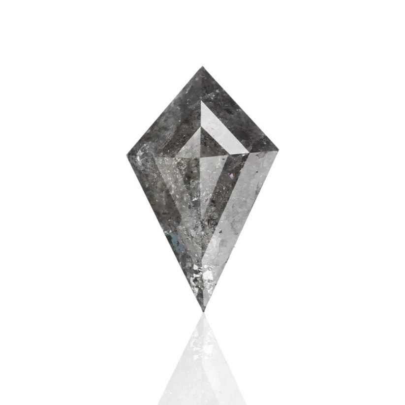 Salt And Pepper Diamond | 1.07 Ct Minimalist Kite Cut Diamond | Natural Minimal Loose Earth Mined Diamond For Engagement & Wedding Ring