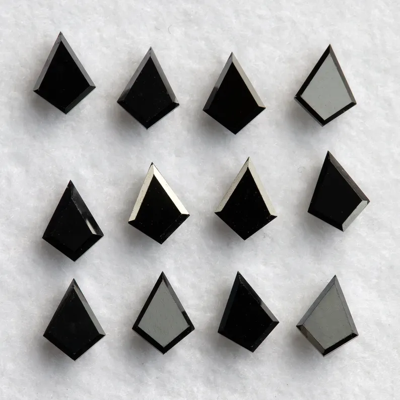 4.00 x 3.00 MM Natural Black Kite Loose Diamonds for Jewelry