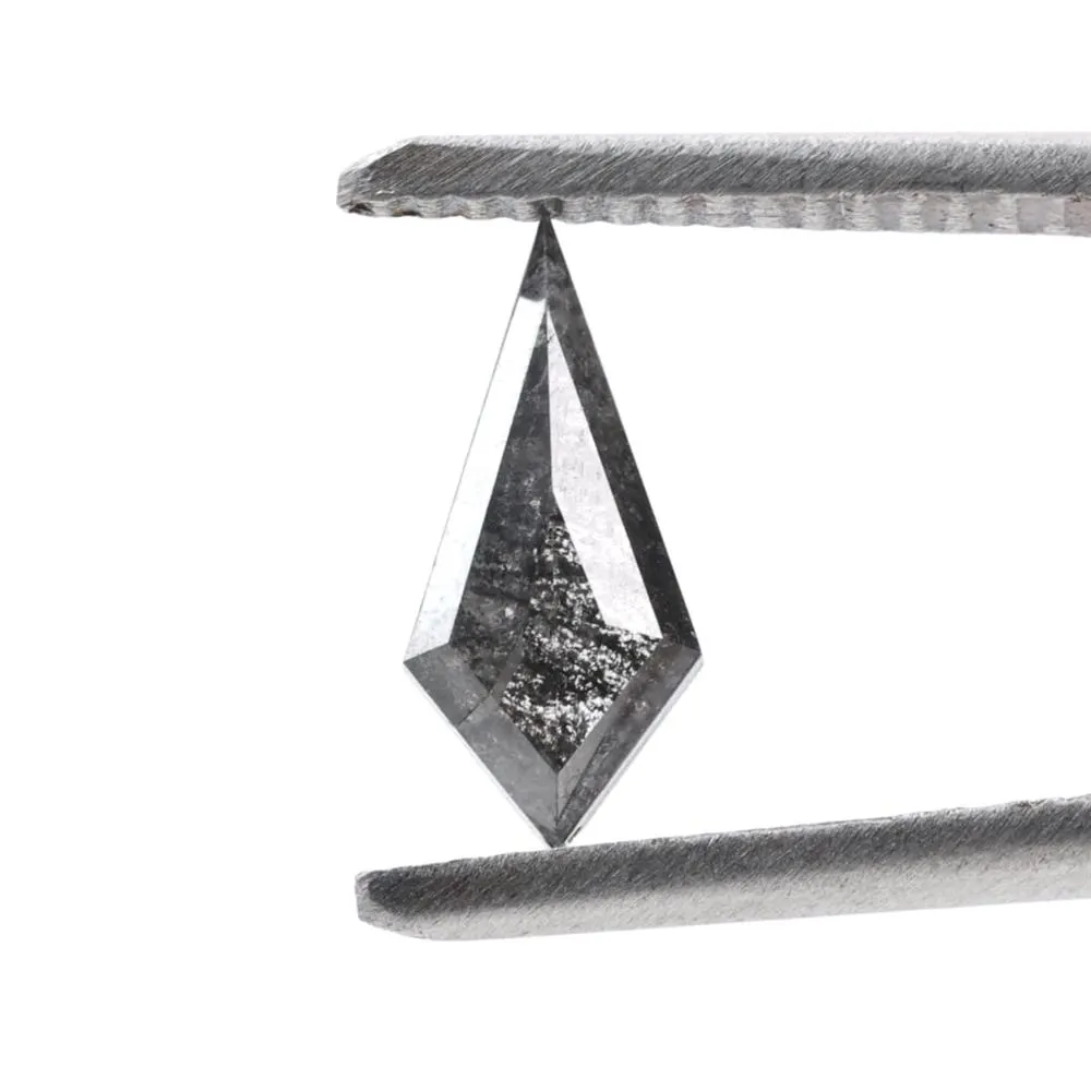 0.71 Cts Salt and Pepper Diamond, Natural Gray Smokey Kite Loose Diamonds for Engagement Ring