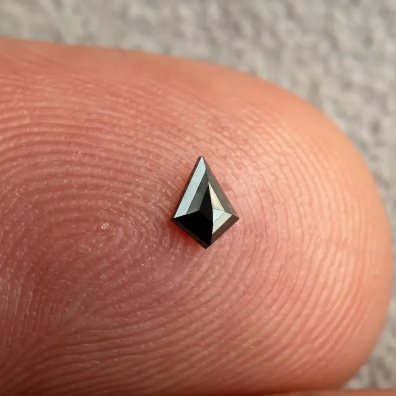 4.00 x 3.00 MM Natural Black Kite Loose Diamonds for Jewelry