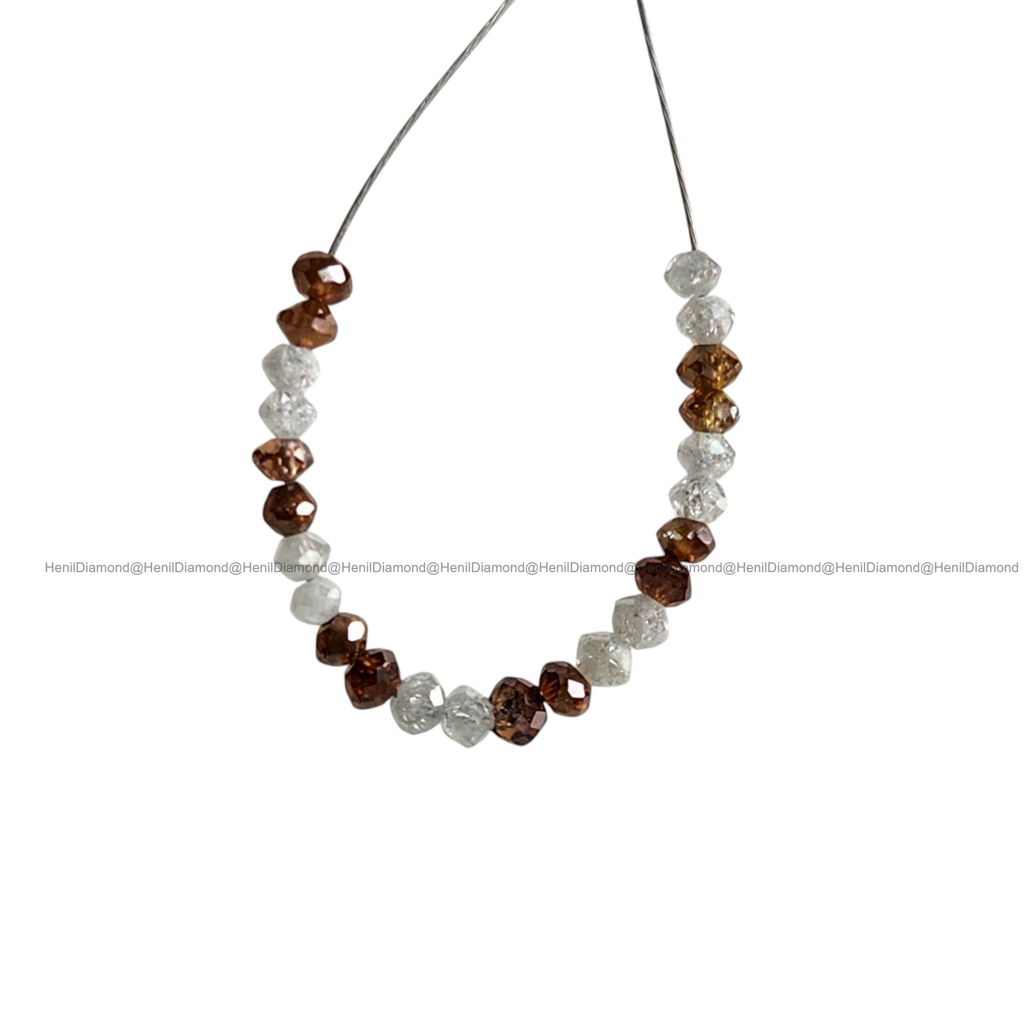 1.04 Ct Lot 1.50 to 2.00 MM Natural White Red Polished Round Loose Diamonds Beads wt Drilled Hole for making Jewelry