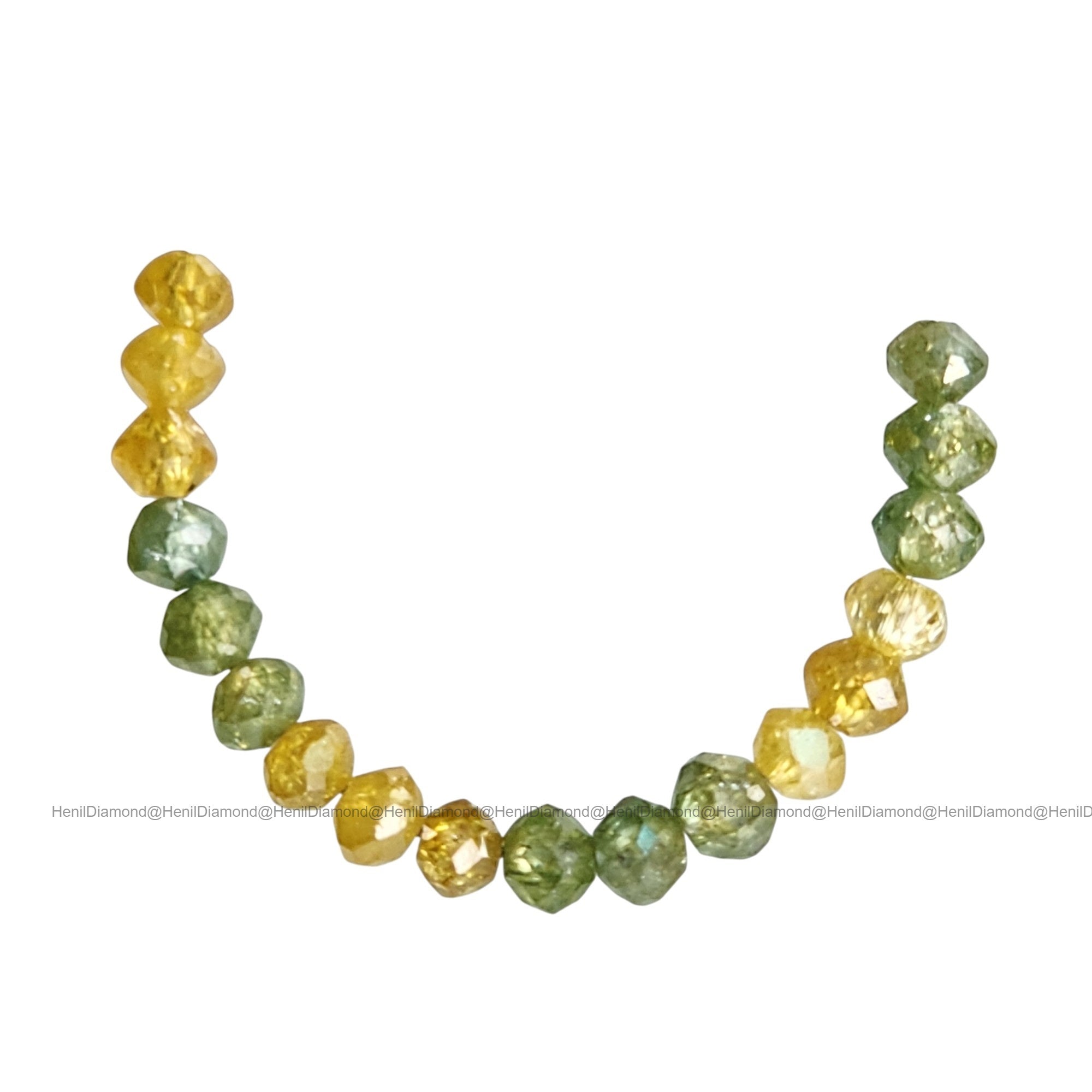 1.02 Ct Lot 1.50 to 2.00 MM Natural Green Yellow Polished Round Loose Diamonds Beads wt Drilled Hole for Jewelry