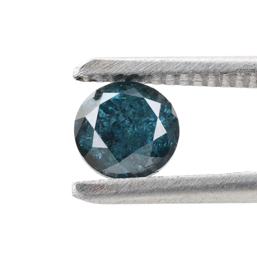 1.02 Ct Natural Blue Round Loose Diamond for Engagement Ring