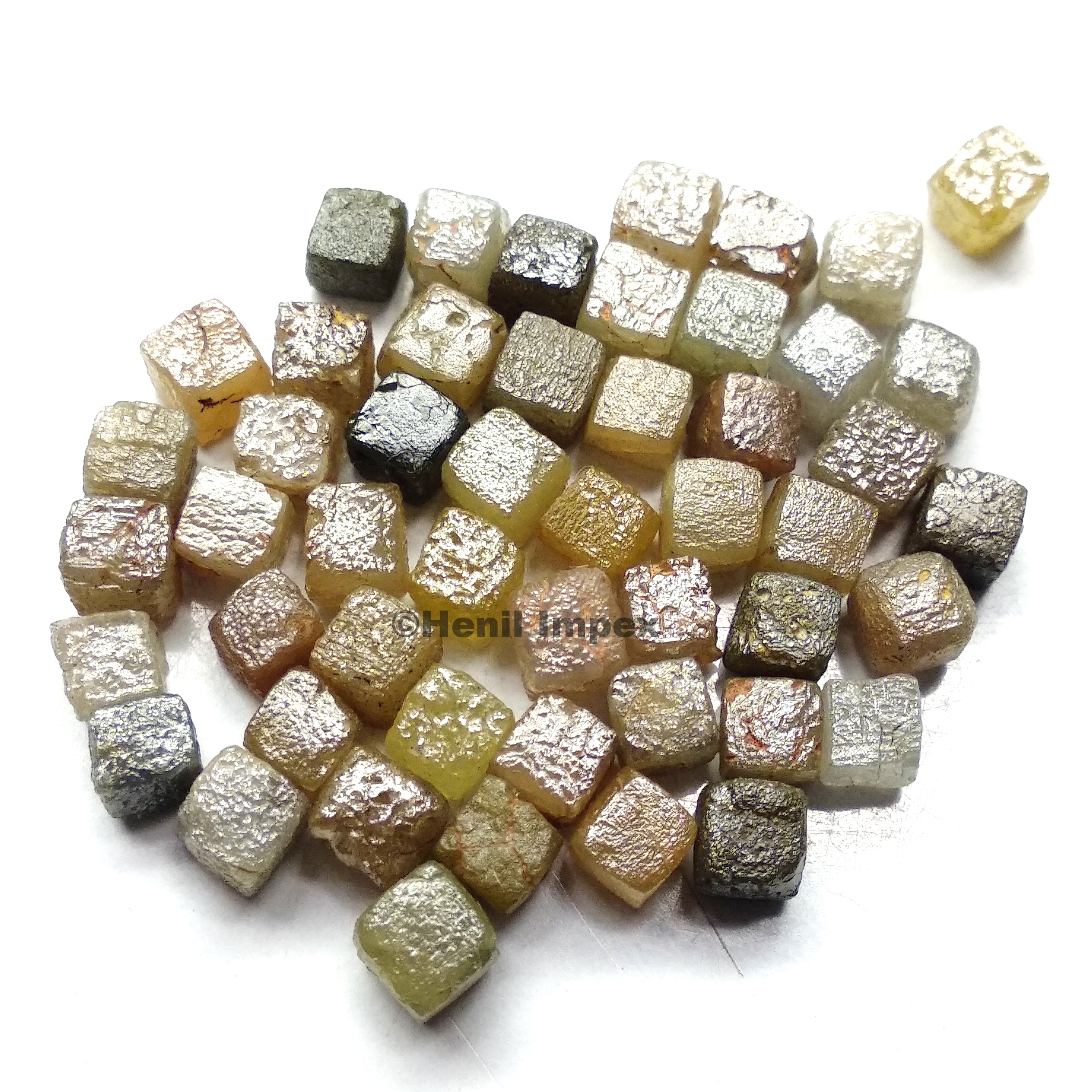 1.00 Carat Lot 1.50 to 2.00 MM Natural Mix Color Congo Cube Shape Loose Raw Rough Diamonds