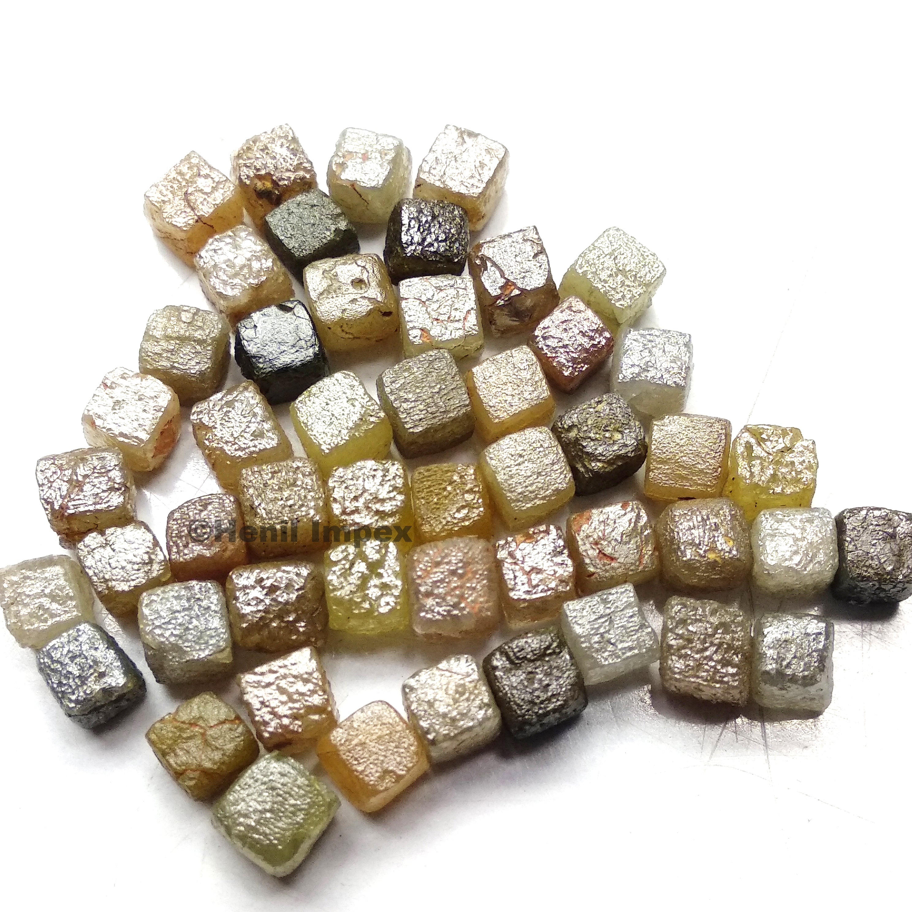 1.00 Carat Lot 1.50 to 2.00 MM Natural Mix Color Congo Cube Shape Loose Raw Rough Diamonds