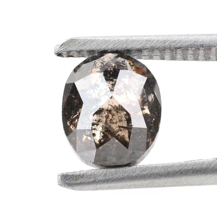 1.66 Ct Natural Brown Color Oval Loose Diamonds for Minimalist Engagement Ring