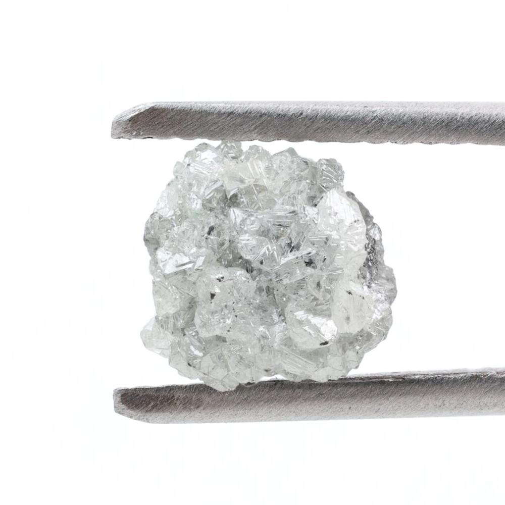 2.62 Ct Natural Gray Color Raw Rough Loose Diamond, Snow White for Engagement Ring