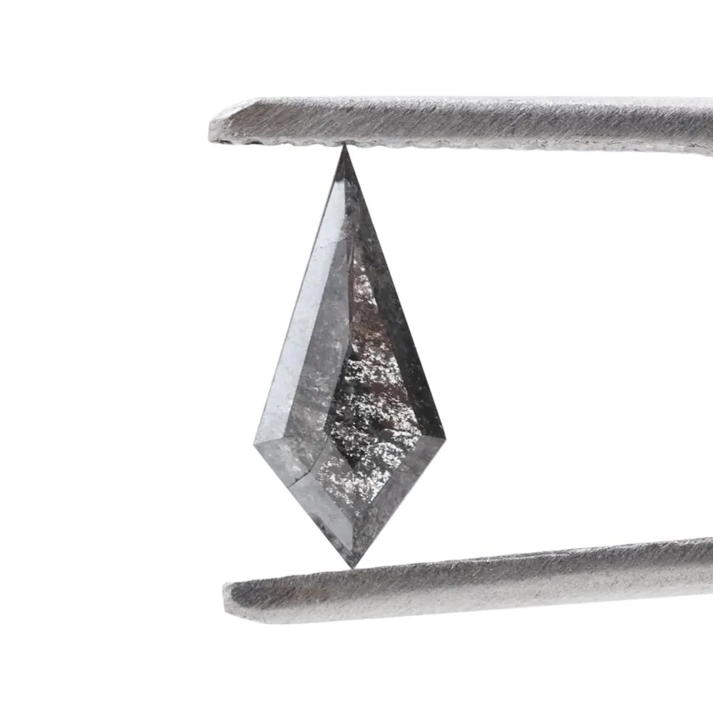0.71 Cts Salt and Pepper Diamond, Natural Gray Smokey Kite Loose Diamonds for Engagement Ring