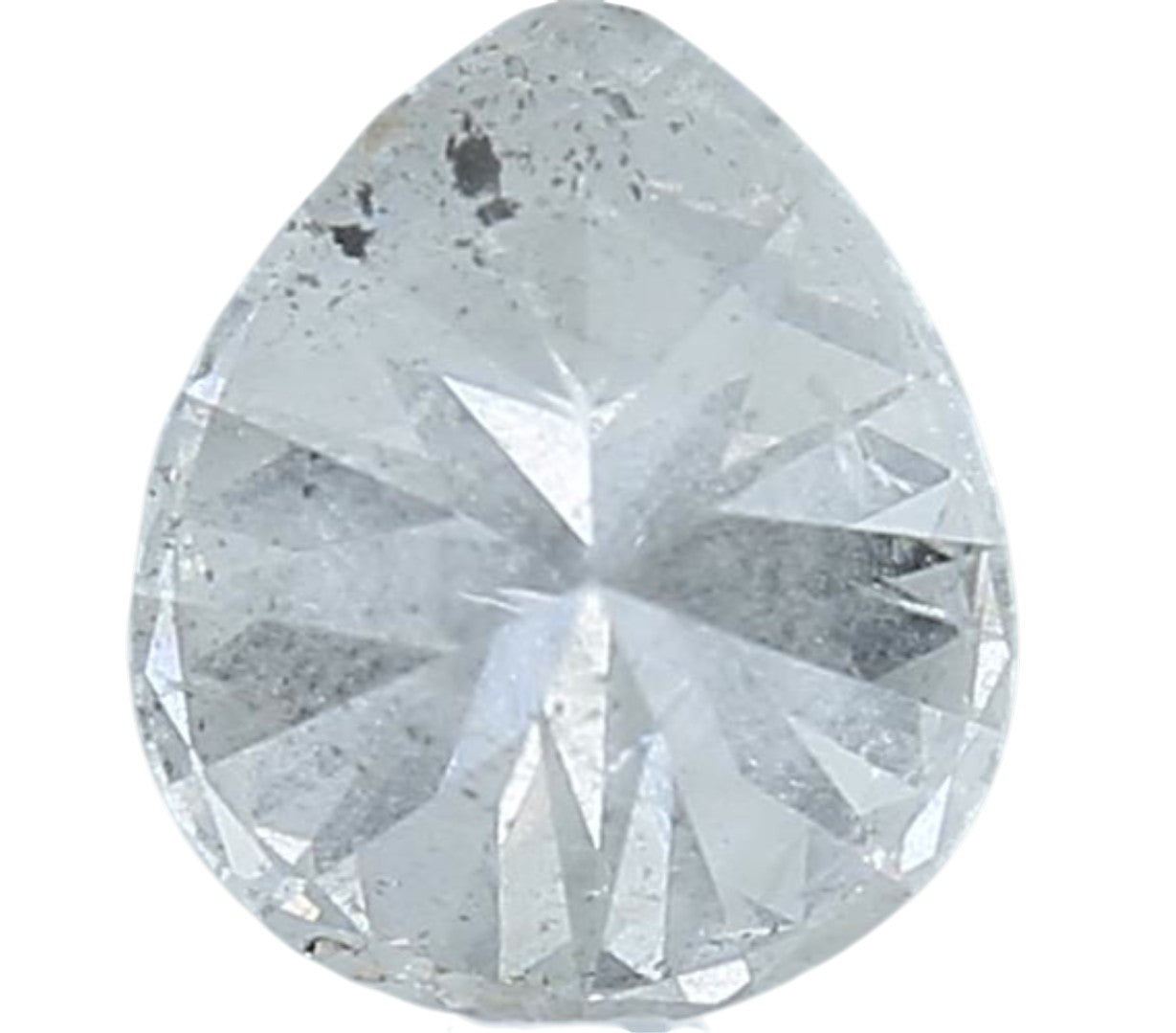 1.32 Ct Salt and Pepper Diamond, Natural Gray Color Pear Cut Loose Diamonds for Engagement Ring