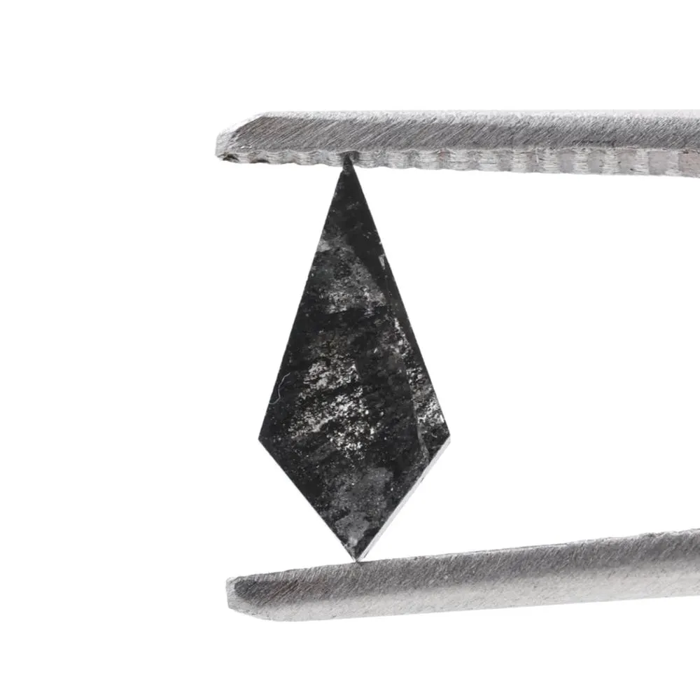 0.71 Cts Salt and Pepper Diamond, Natural Gray Smokey Kite Loose Diamonds for Engagement Ring