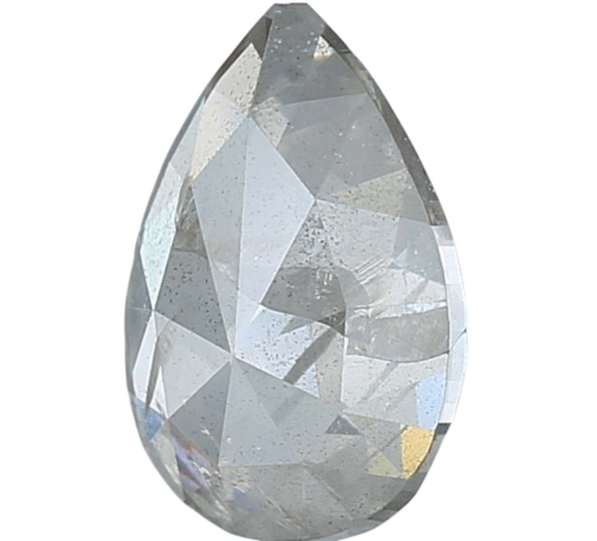 Salt and Pepper Diamond, 2.76 Ct Natural Gray Color Pear Cut Loose Diamonds for Engagement Ring