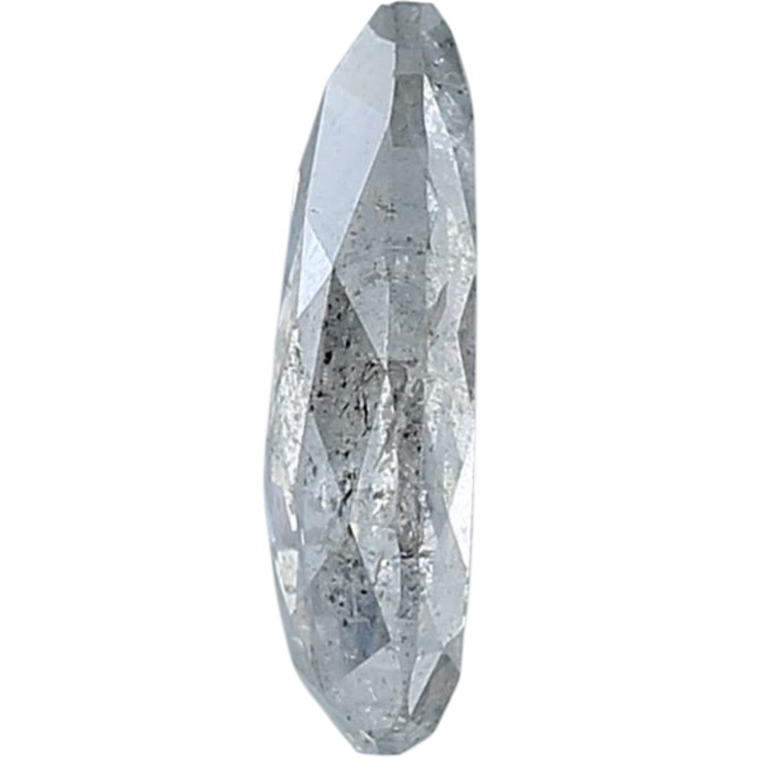 1.45 Ct Salt and Pepper Diamond, Natural Gray Color Pear Cut Loose Diamonds for Engagement Ring
