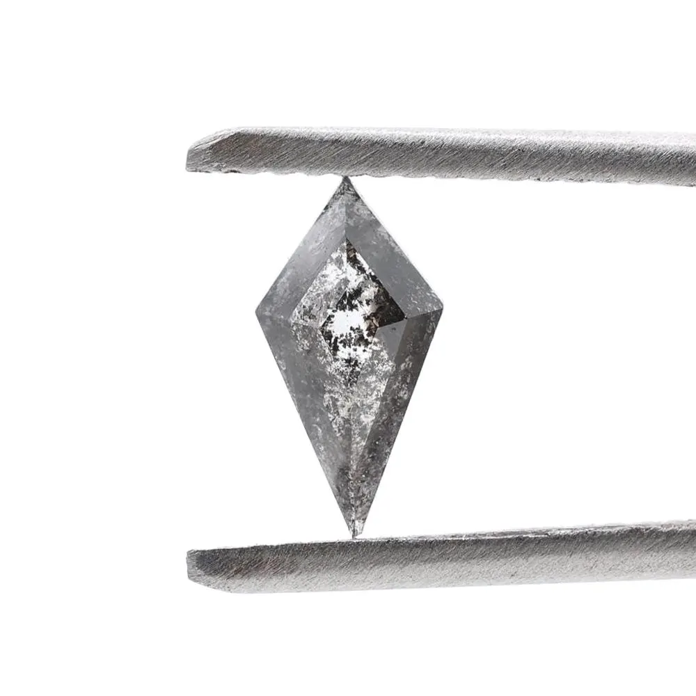 0.45 Cts Salt and Pepper Diamond, Natural Gray Kite Loose Diamonds for Engagement Ring