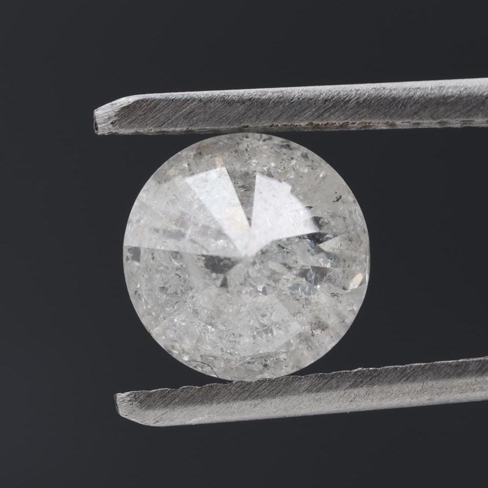 1.97 Carat Salt and Pepper Diamond, Natural Gray Round Loose Diamonds for Engagement Ring