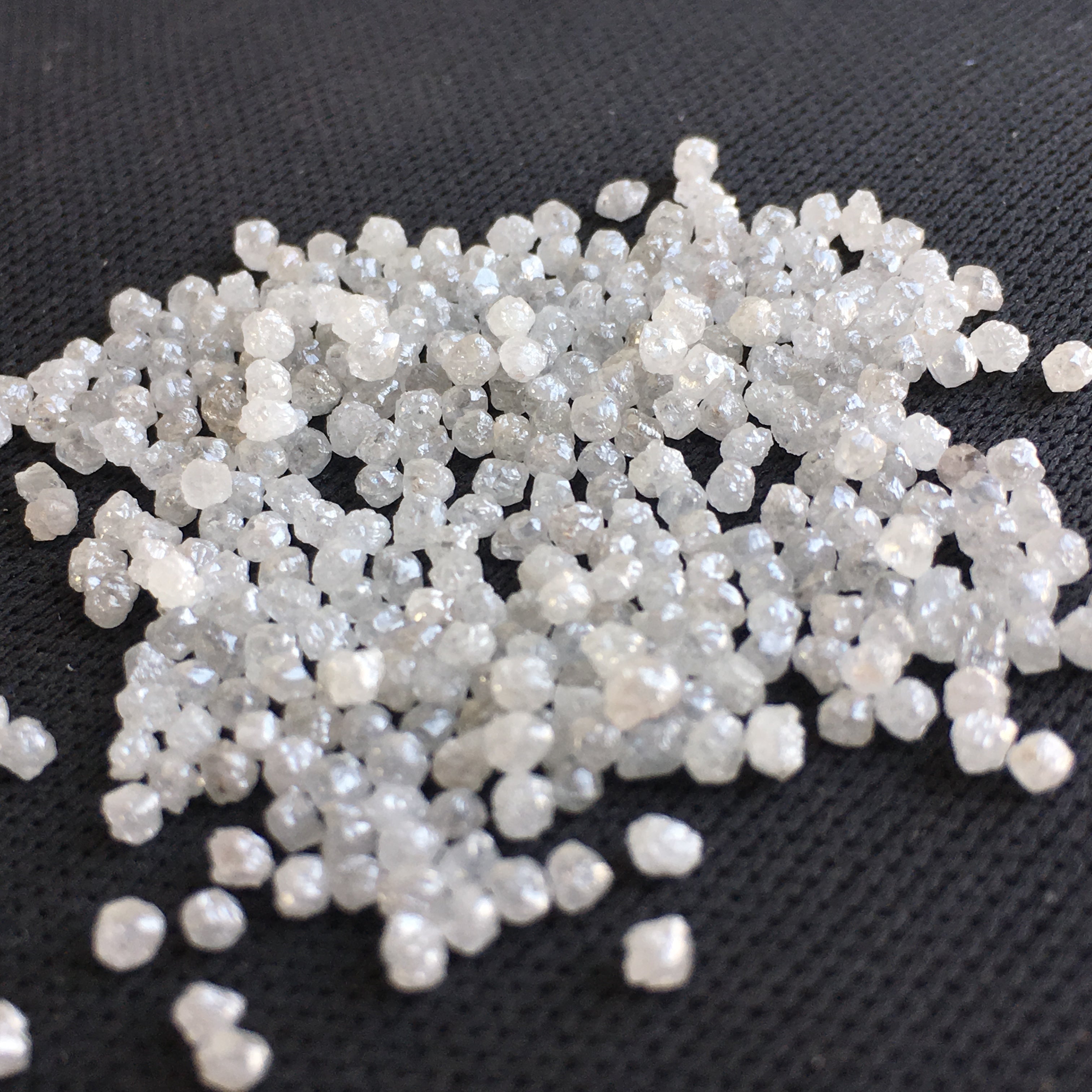White Rough Diamonds 5.00 Ct Lot, Natural Snow White Round Loose Rough Diamonds, 1.50 to 2.00 MM Size