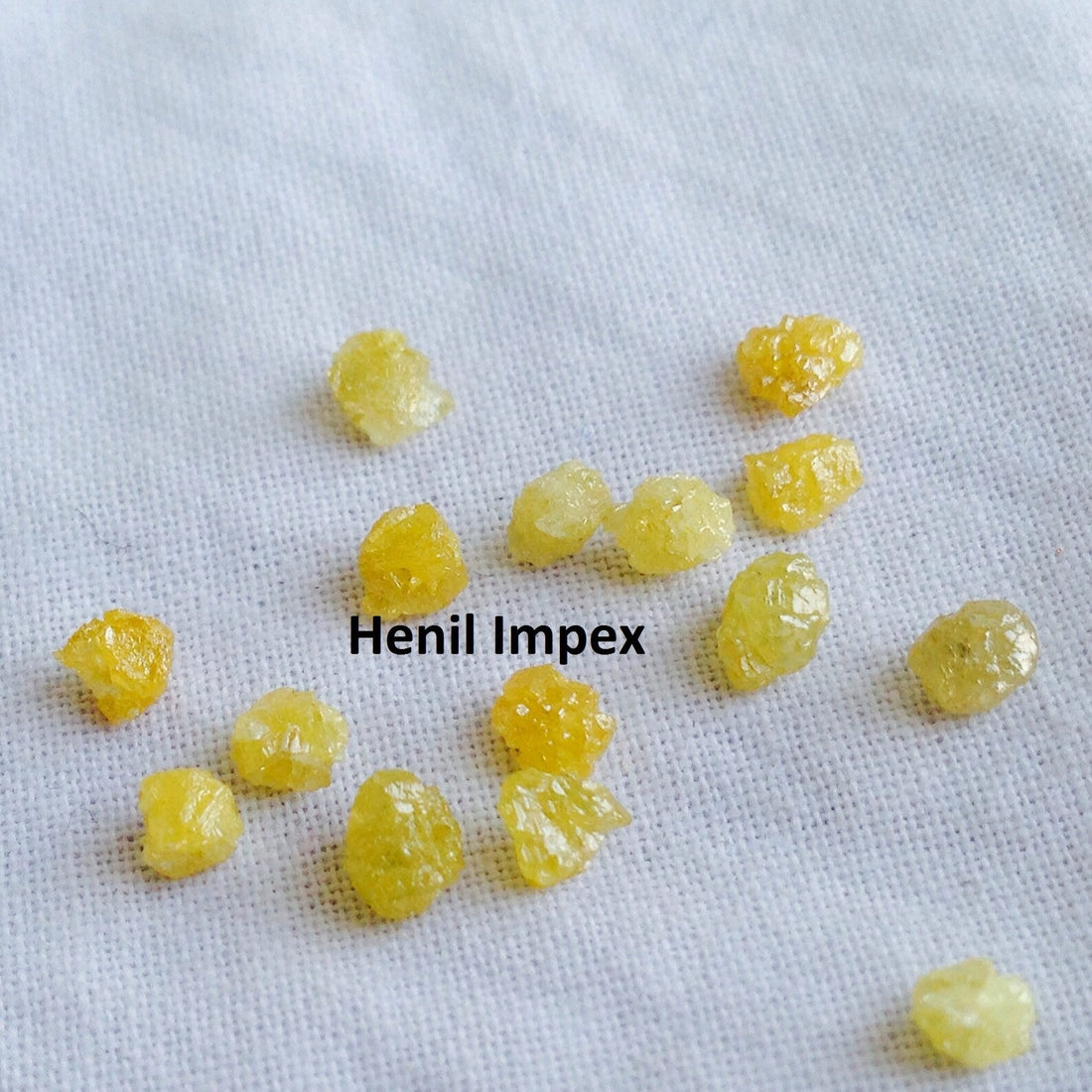 5.00 Carat 2.00 to 3.00 MM Size Natural Yellow Color Raw Uncut Rough Loose Diamonds Beads with Drilled Hole