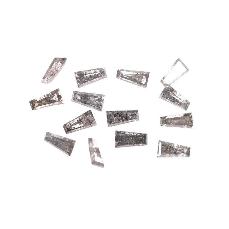 1.00 Ct Salt and Pepper Diamond, 3.00 x 1.50 MM – Natural Gray Color Tapper Baguette For Jewelery