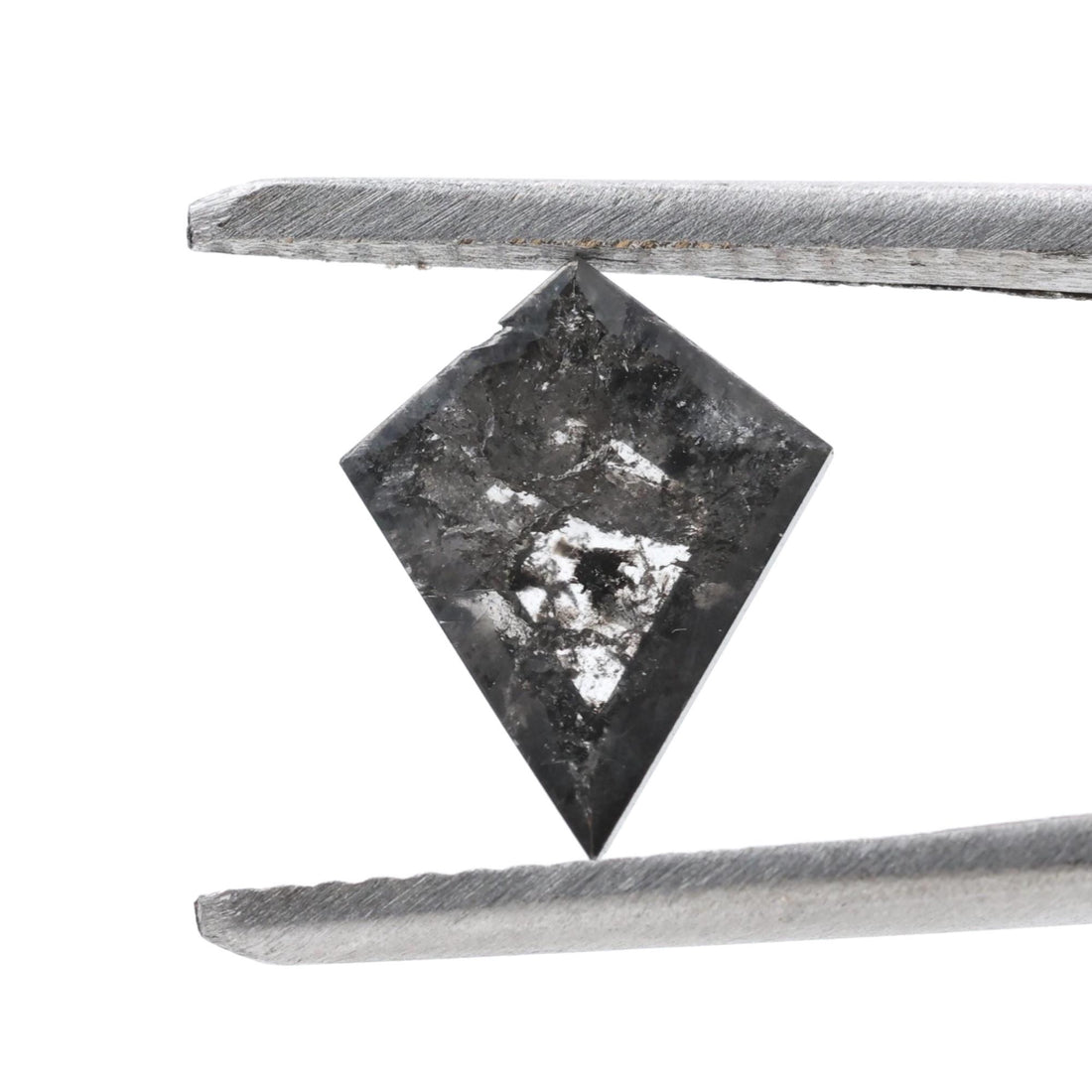1.35 Carat Salt and Pepper Diamond, Natural Gray Kite Loose Diamonds for Engagement Ring