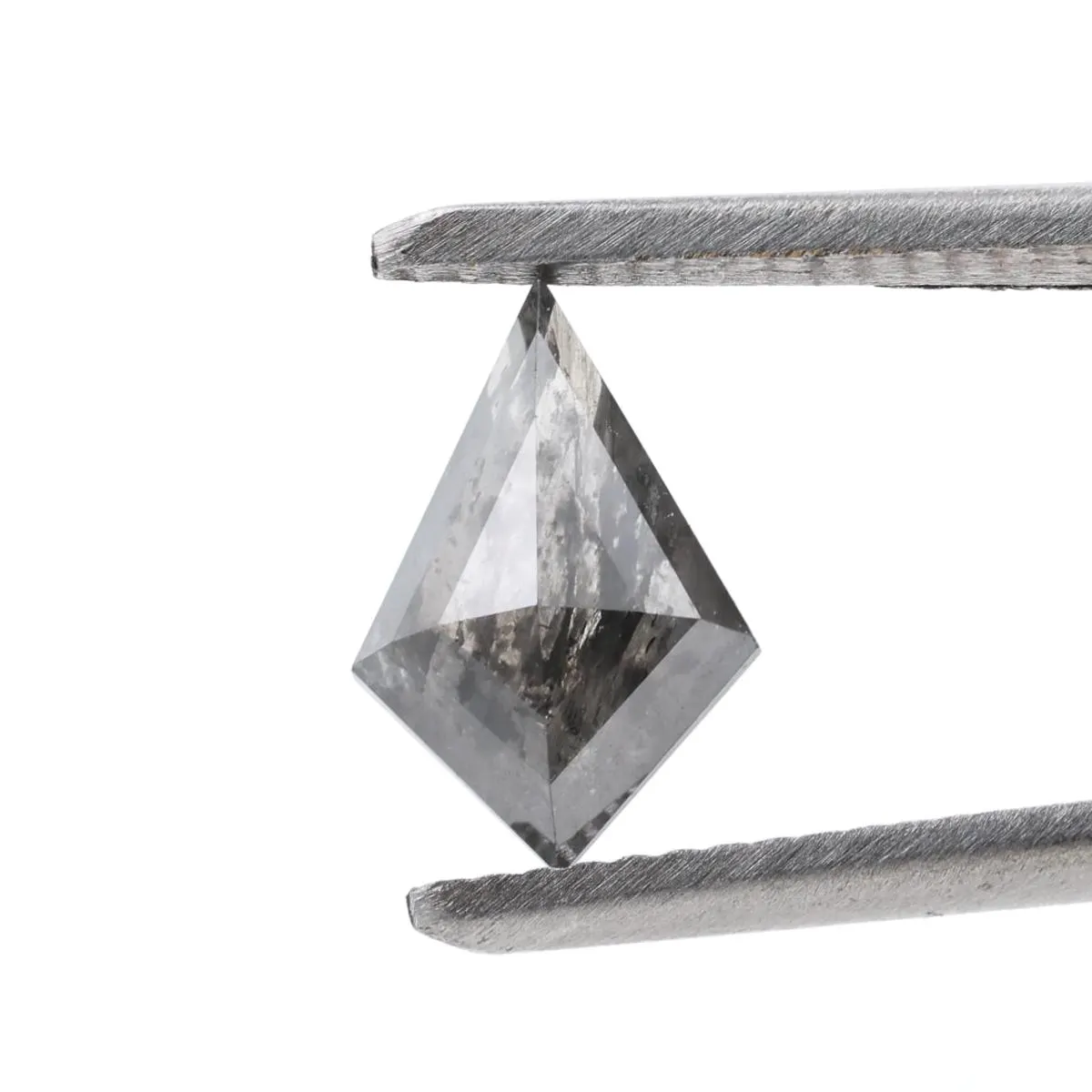 1.36 Cts Salt and Pepper Diamond, Natural Gray Kite Loose Diamonds for Engagement Ring