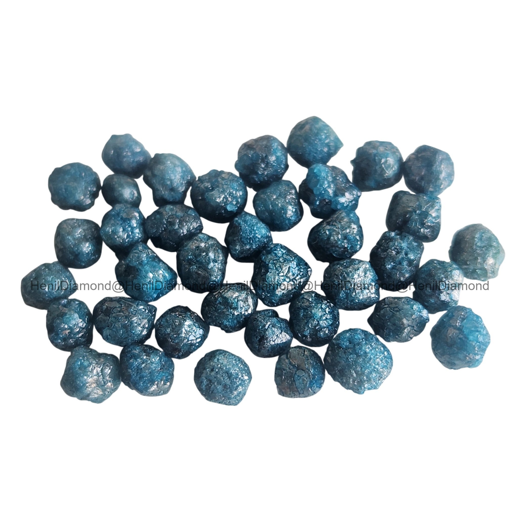 Blue Diamonds, 5.00 ct 3.0-4.0 mm Natural Blue Loose Raw Rough Diamond for Jewelry