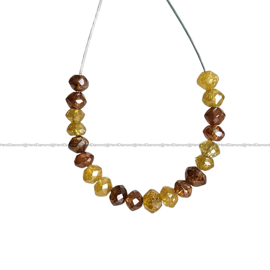 1.03 Ct Lot 1.50 to 2.00 MM Natural Red Yellow Color Polished Round Loose Diamonds Beads wt Drilled Hole for Jewelry
