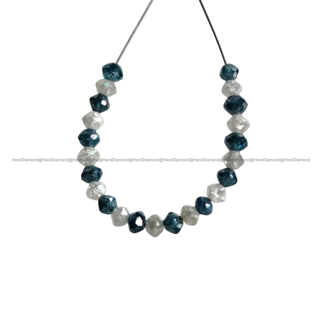 1.05 Ct Lot 1.50 to 2.00 MM Natural White Blue Polished Round Loose Diamonds Beads wt Drilled Hole for Jewelry Making