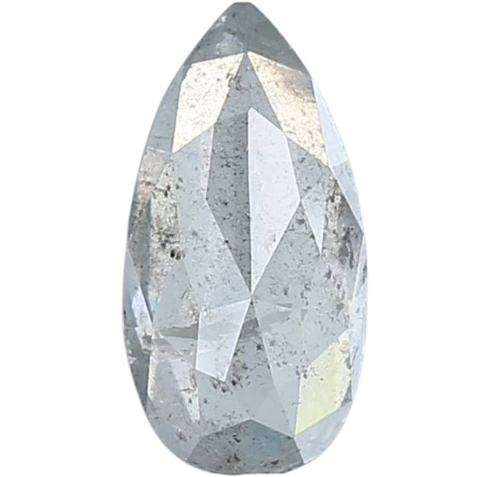 1.45 Ct Salt and Pepper Diamond, Natural Gray Color Pear Cut Loose Diamonds for Engagement Ring