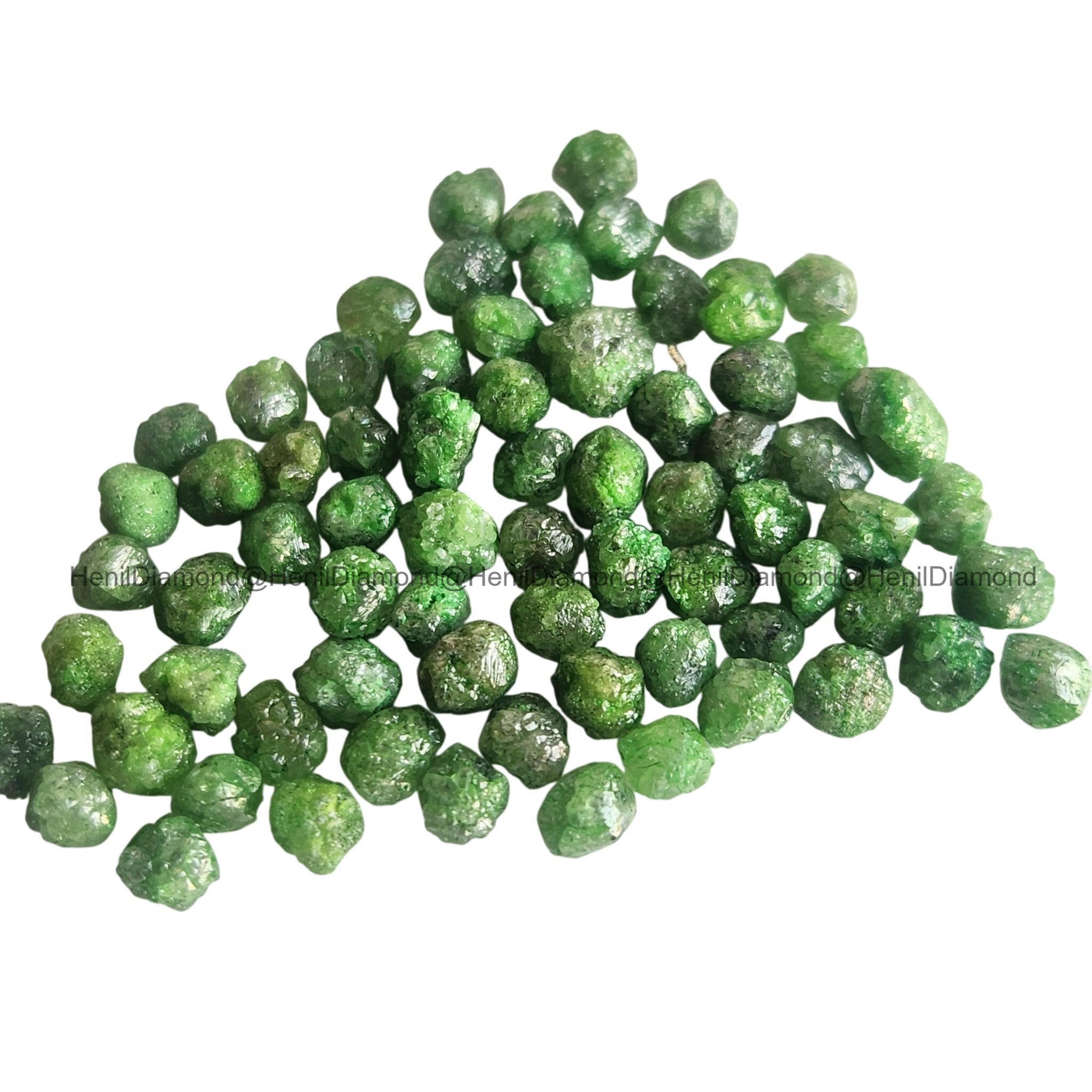 Green Diamonds, 5.00 ct 3.0-4.0 mm Natural Green Loose Raw Rough Diamond for Jewelry