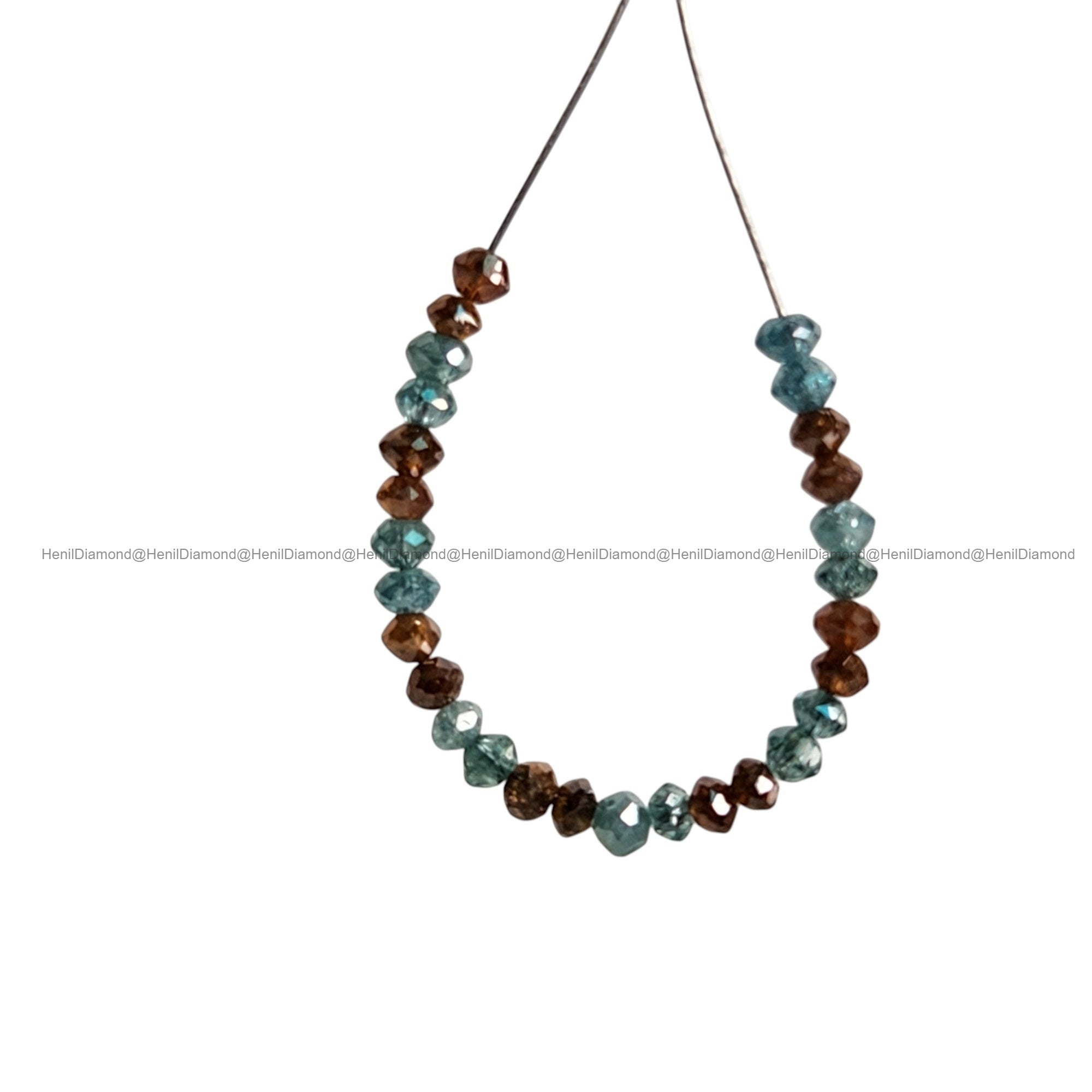 1.02 Ct Lot 1.50 to 2.00 MM Natural Red Blue Polished Round Loose Diamonds Beads wt Drilled Hole for Jewelry Making