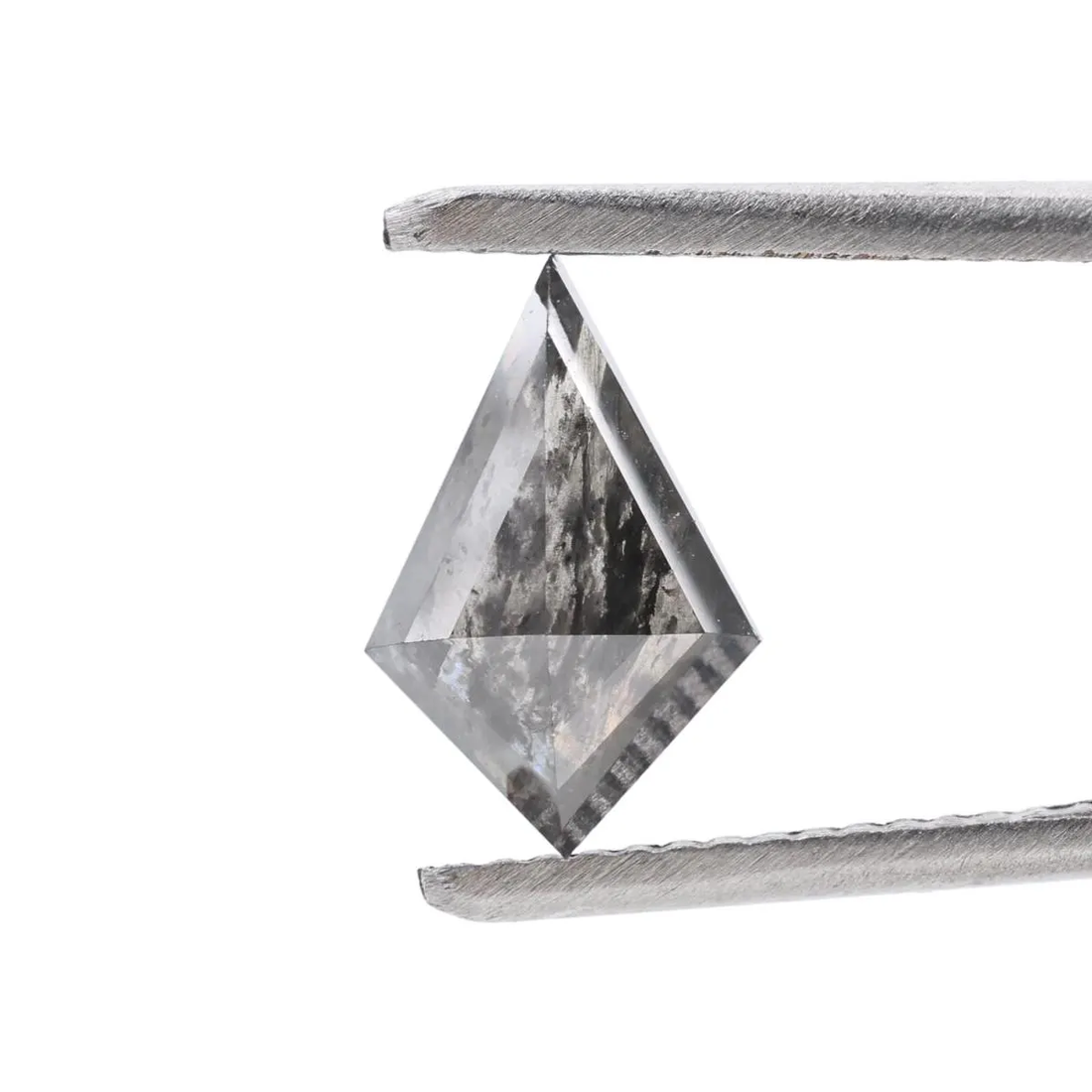 1.36 Cts Salt and Pepper Diamond, Natural Gray Kite Loose Diamonds for Engagement Ring