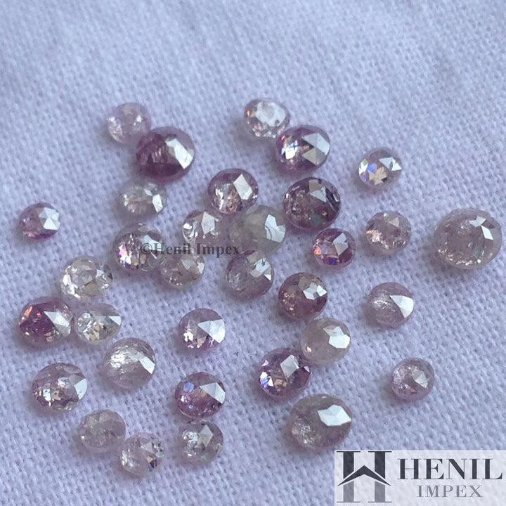 1.00 Ct Lot Gorgeous Natural Pink Round Rose Cut Loose Diamonds 1.50–2.50 MM for Jewelry Making