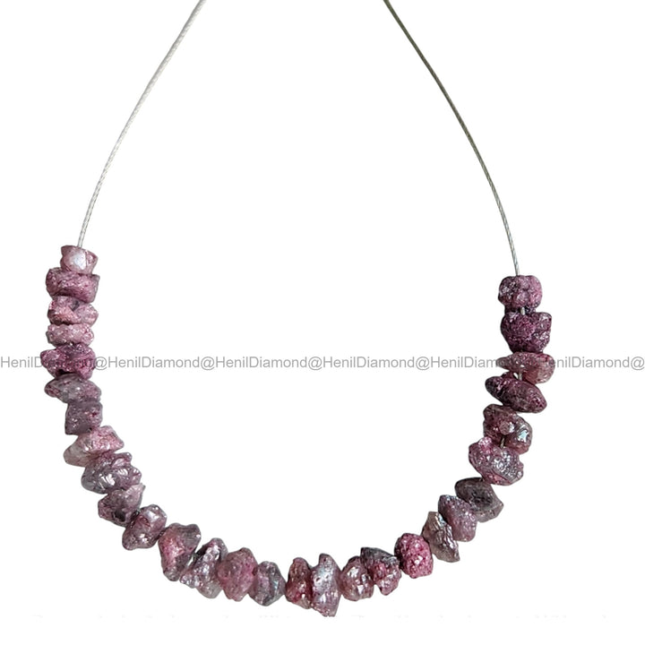 1.03 Ct Lot 1.50-2.50 MM Natural Pink Raw Rough Loose Diamond Beads with Drilled Hole