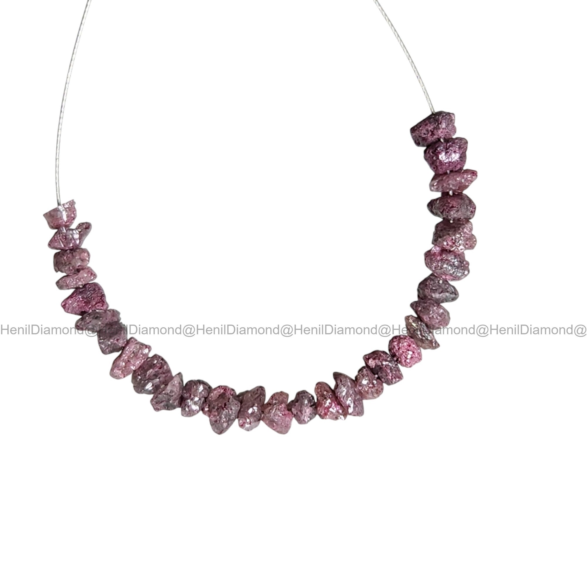 2.05 Ct Lot 1.50-2.50 MM Natural Pink Raw Rough Loose Diamond Beads with Drilled Hole