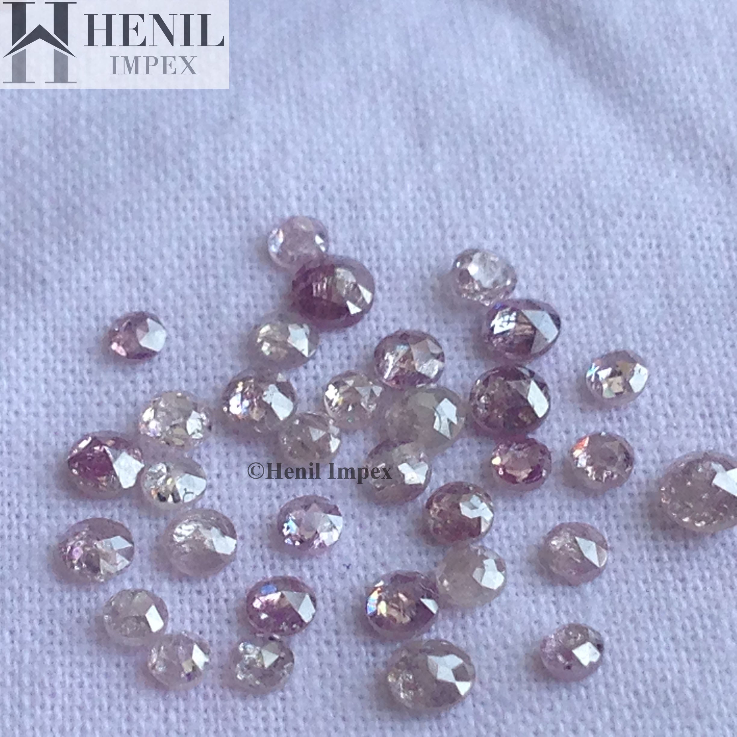 1.00 Ct Lot Natural Pink Rose Cut Round Loose Diamonds 2.0-3.0 MM for Fine Jewelry Making
