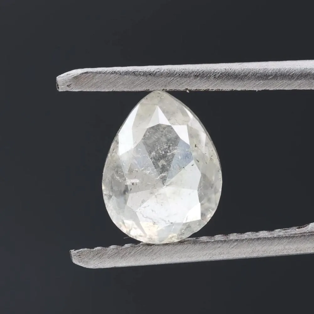 2.00 Ct Salt and Pepper Diamond, Natural Gray Color Pear Cut Loose Diamonds for Engagement Ring